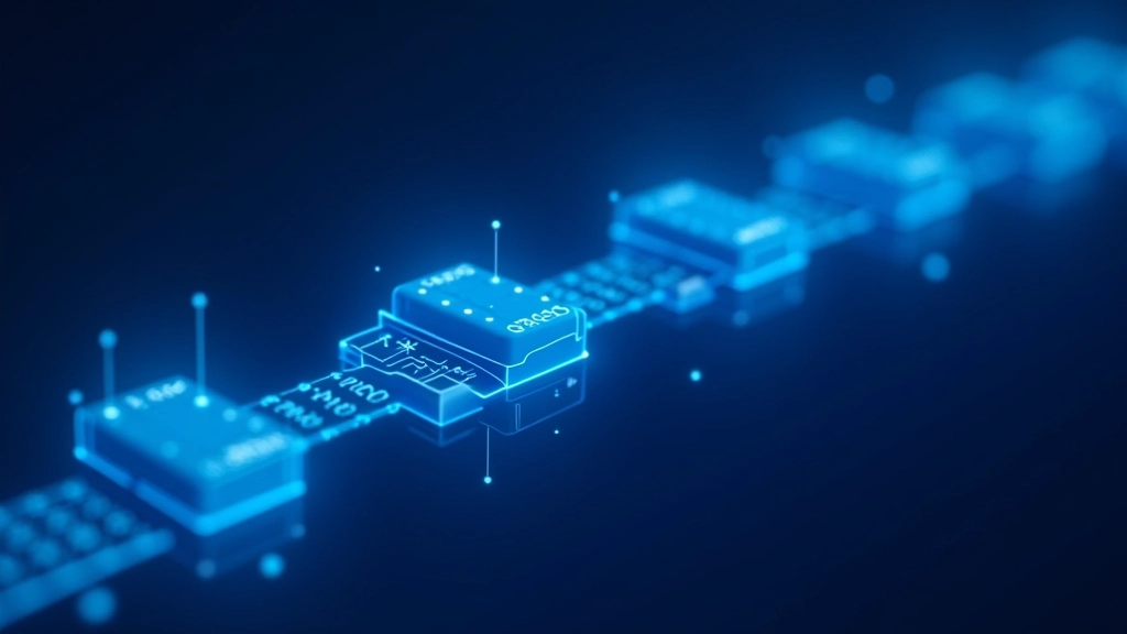 Bloku ķēdes diagramma ar šifrējumu un datu blokiem, lineāra vizualizācija