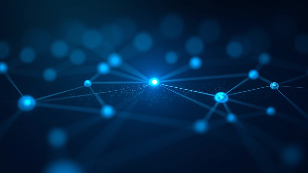Izplatītā ledger dati tīklos, bālas zilās un pelēkas krāsas, digitāla tīkla vizualizācija
